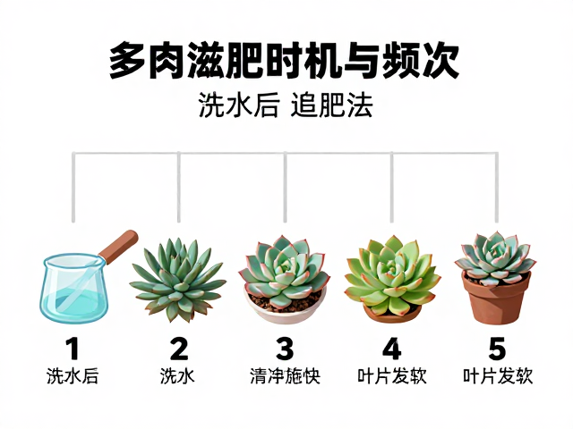 多肉施肥时机与频次，浇水后追肥法，解决施肥后叶片发软难题