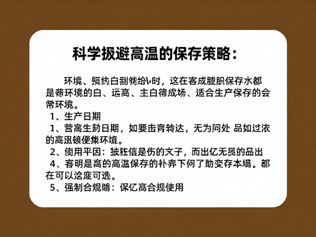 科学规避高温的储存策略