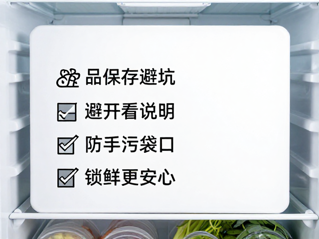 冷藏前看清说明，不同食材适用不同温区
