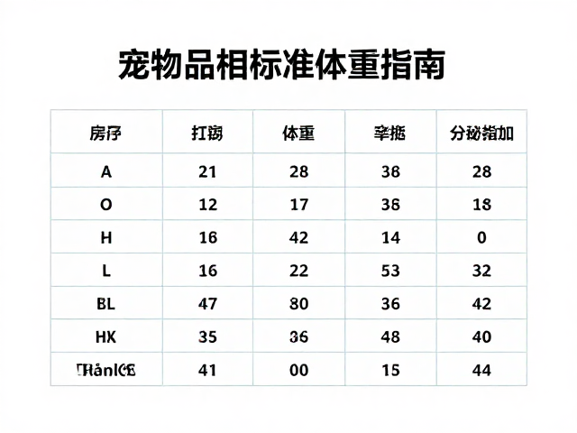 宠物品相标准，体重范围与无红肿分泌物检查指南