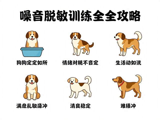 狗狗定点如厕与情绪稳定,噪音脱敏训练全攻略,解决乱尿爆冲难题