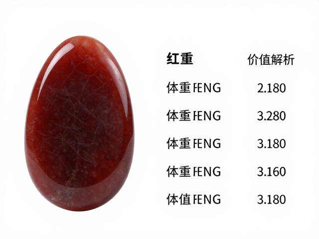 翡翠红翡品相标准，深红至酒红色，体重范围与价值解析
