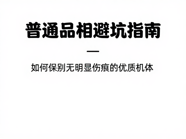 普通品相避坑指南,如何识别无明显伤痕的优质个体