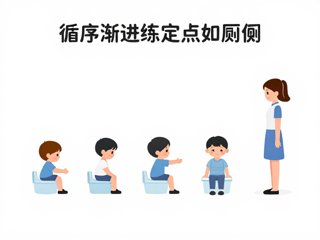 循序渐进练定点如厕，配合肢体伸展，轻松养成好习惯