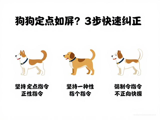 狗狗定点如厕没进展?坚持一致性指令,3步快速纠正