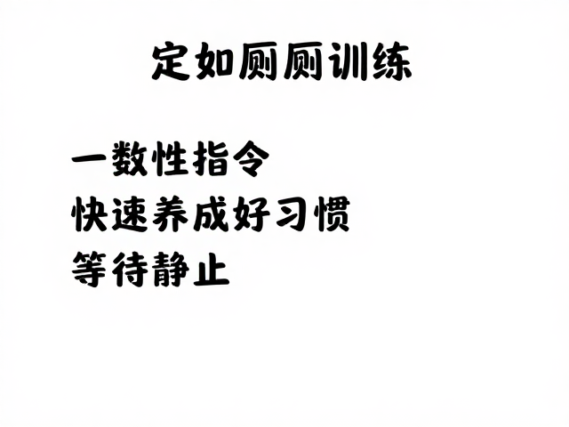 定点如厕训练,一致性指令,等待静止,快速养成好习惯