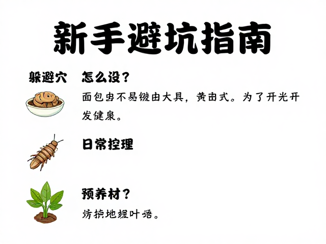 新手避坑指南,躲避穴怎么设?面包虫喂养全解析