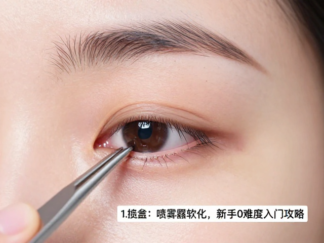 镊子夹睫毛太痛？换喷雾瓶软化，新手0难度入门攻略