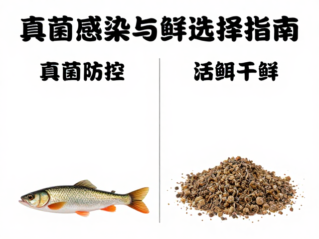钓鱼入门，真菌感染防护与活饵干饵选择指南