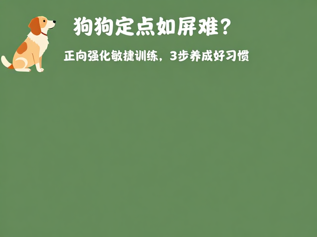狗狗定点如厕难?用正向强化,敏捷训练,3步养成好习惯