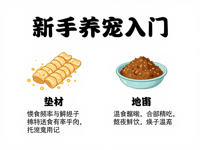 新手养宠入门,垫材怎么选?喂食频率与难度全解析