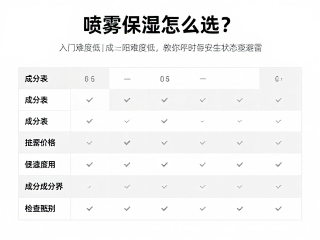 喷雾保湿怎么选？入门难度低，教你通过健康状态检查避雷