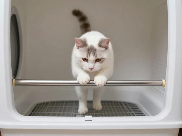 猫咪定点如厕技巧，安静环境，跳跃障碍训练指南