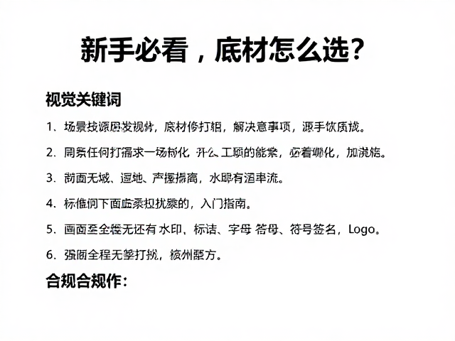新手必看，底材怎么选？解决频繁打扰的入门指南