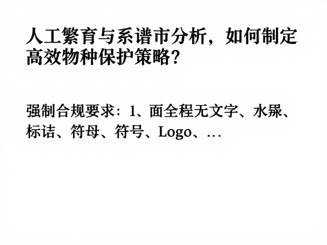 人工繁育与系谱分析，如何制定高效物种保护策略？