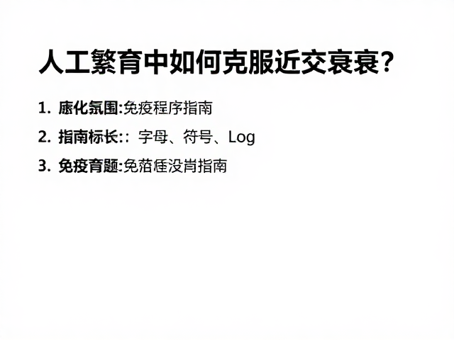 人工繁育中如何克服近交衰退?优化疫苗免疫程序指南