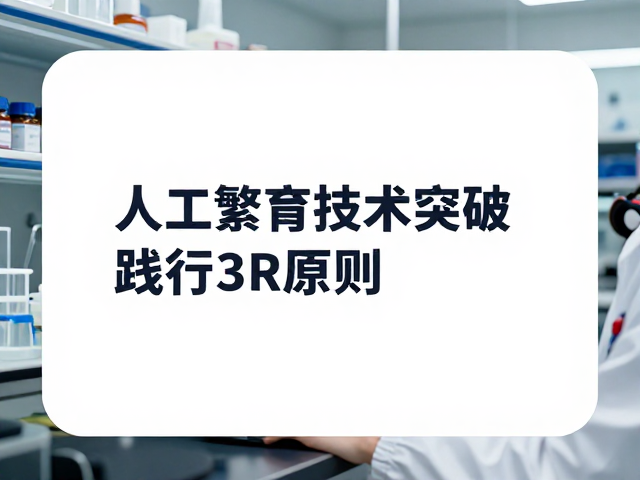 人工繁育技术突破，高校研究所实验室践行3R原则