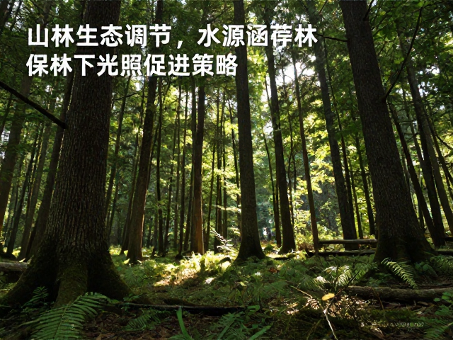 山林生态调节,水源涵养林保护与林下光照促进策略