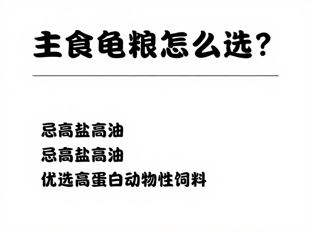 主食龟粮怎么选？忌高盐高油，优选高蛋白动物性饲料