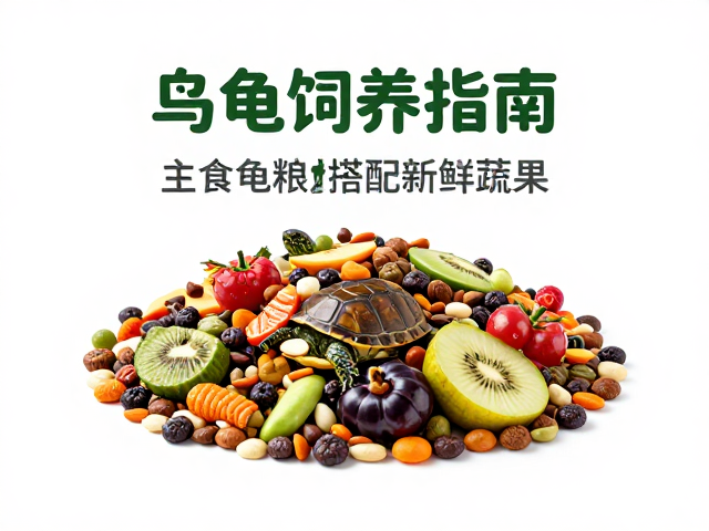 乌龟饲养指南,主食龟粮搭配新鲜蔬果,警惕保健品滥用