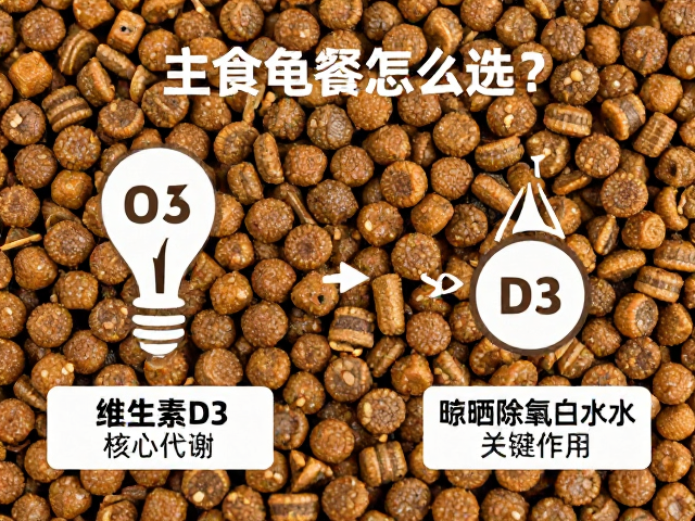 主食龟粮怎么选?维生素D3与晾晒除氯自来水的关键作用