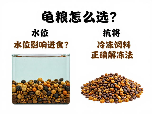 龟粮怎么选?水位影响进食?冷冻饲料正确解冻法