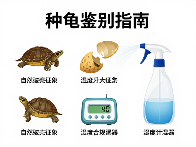 种龟鉴别指南,自然破壳征象与湿度计喷雾器养护技巧