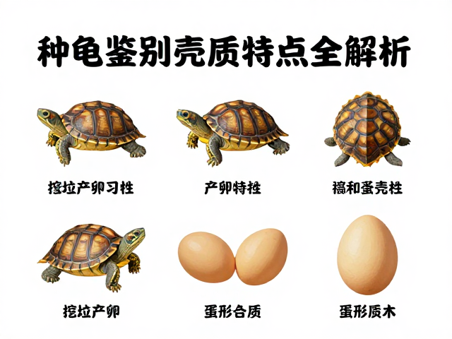 种龟鉴别指南,挖坑产卵习性与蛋形壳质特点全解析