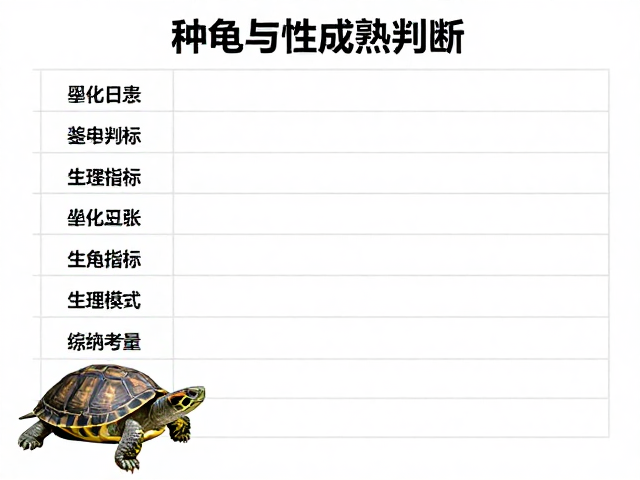 种龟鉴别与性成熟判断,记录孵化日志提升繁殖成功率