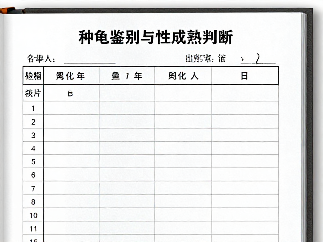 种龟鉴别与性成熟判断,记录孵化日志提升繁殖成功率