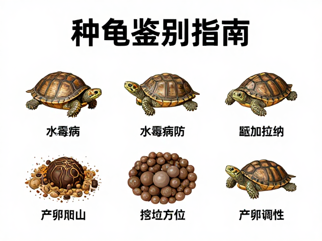 种龟鉴别指南，水霉病预防与挖坑产卵习性详解