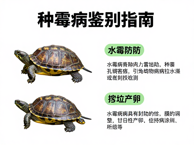 种龟鉴别指南，水霉病预防与挖坑产卵习性详解