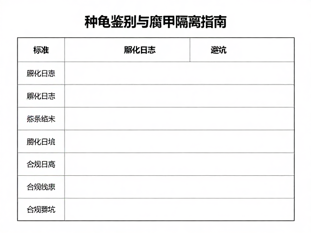种龟鉴别与腐甲隔离指南,记录孵化日志助新手避坑