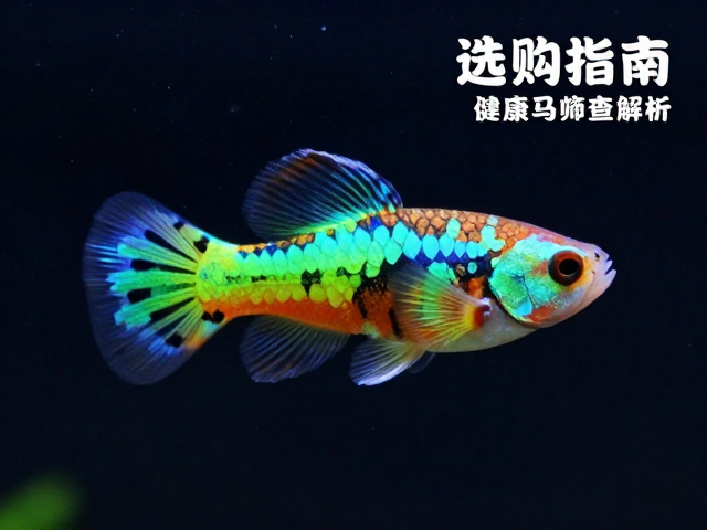 荧光色短鳍孔雀鱼选购指南，高颜值马赛克斑纹解析