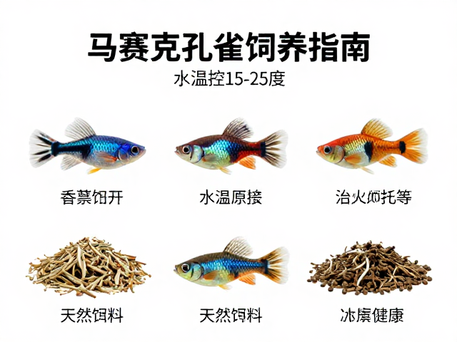 马赛克孔雀鱼饲养指南，水温控15-25度，搭配天然饵料更健康
