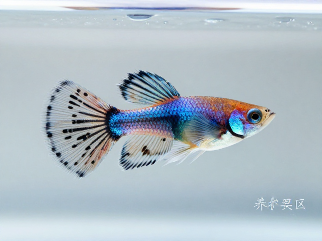 马赛克孔雀鱼扇尾幼鱼，体型小巧好养，新手入门首选