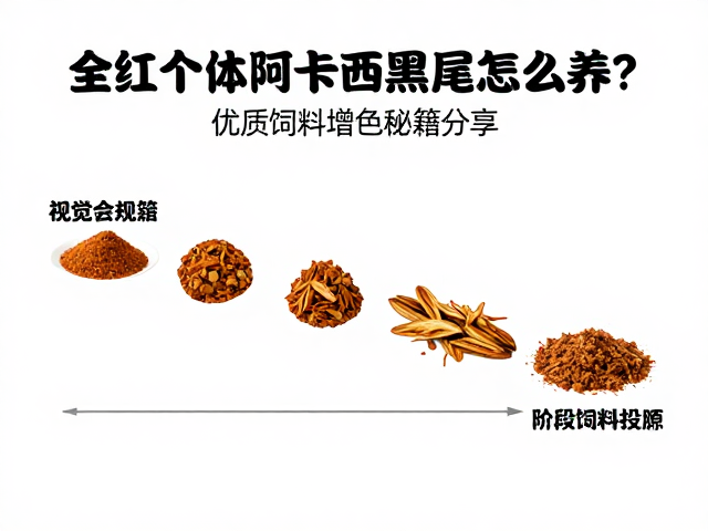 全红个体阿卡西黑尾怎么养？优质饲料增色秘籍分享