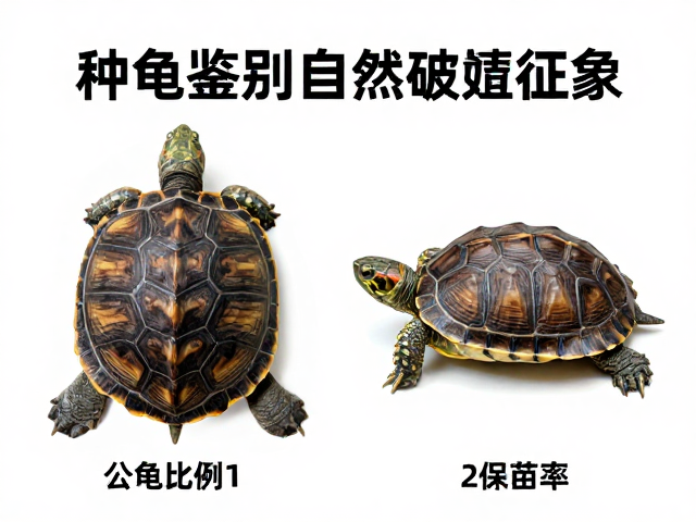 种龟鉴别与自然破壳征象,公母比例1,2保苗率