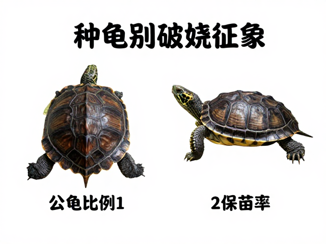种龟鉴别与自然破壳征象,公母比例1,2保苗率