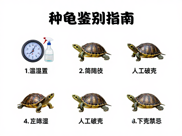 种龟鉴别指南，湿度计喷雾器配置与人工破壳禁忌