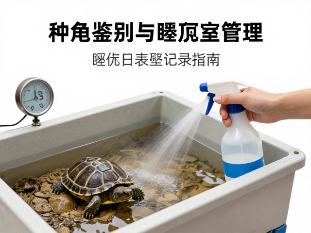 种龟鉴别与孵化室管理，湿度计、喷雾器使用及孵化日志记录指南