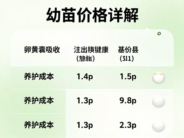 幼苗价格详解，卵黄囊吸收关键期与养护成本