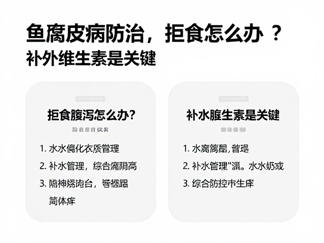 鱼腐皮病防治,拒食腹泻怎么办?补充维生素是关键