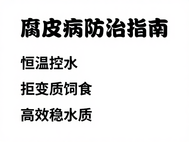 腐皮病防治指南,恒温控水,拒变质饲料,高效稳水质