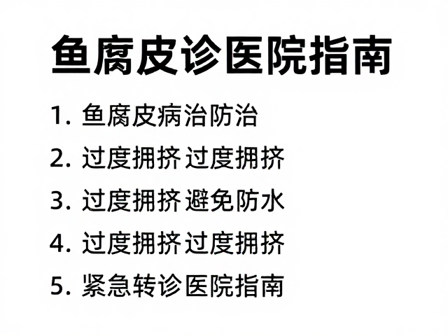 鱼腐皮病防治,避免过度拥挤,紧急转诊医院指南