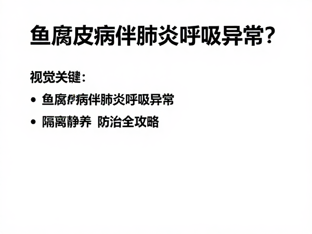 鱼腐皮病伴肺炎呼吸异常?隔离静养,防治全攻略