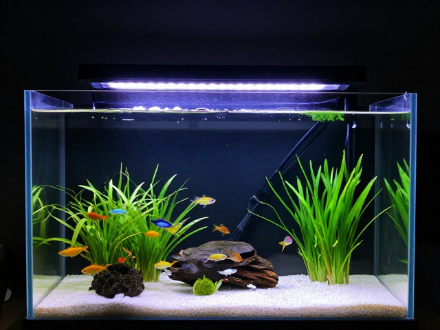 裸缸养鱼怎么选灯？全光谱LED搭配小型鱼，打造清新水族生态