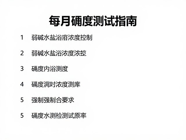 弱碱水盐浴浓度控制，每月硬度测试指南