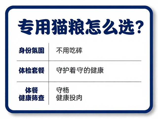 专用猫粮怎么选?身份标识牌与体检套餐搭配指南,守护爱宠健康