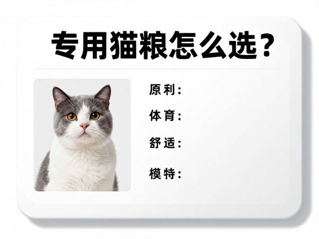 专用猫粮怎么选?身份标识牌与体检套餐搭配指南,守护爱宠健康